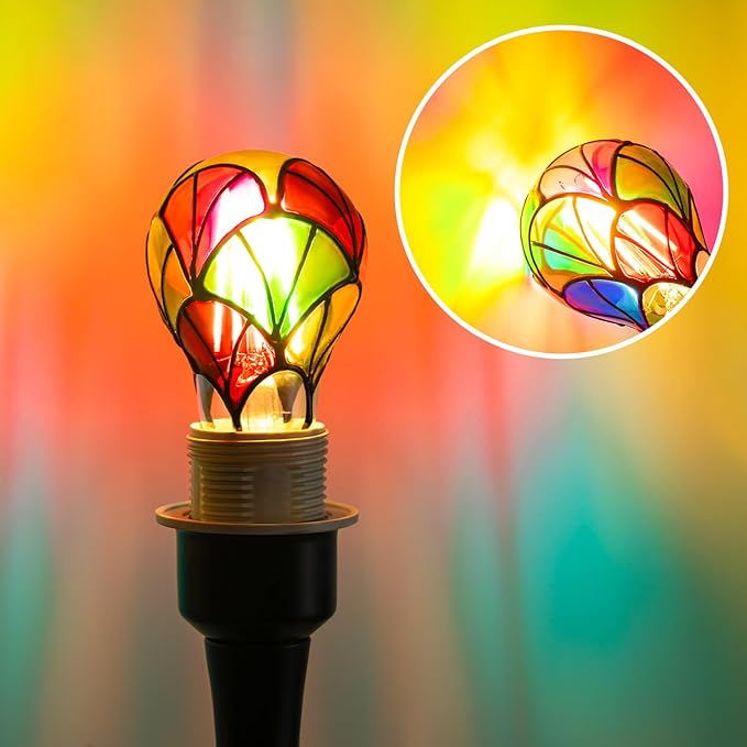 Handmade Stained Glass Light Bulbs