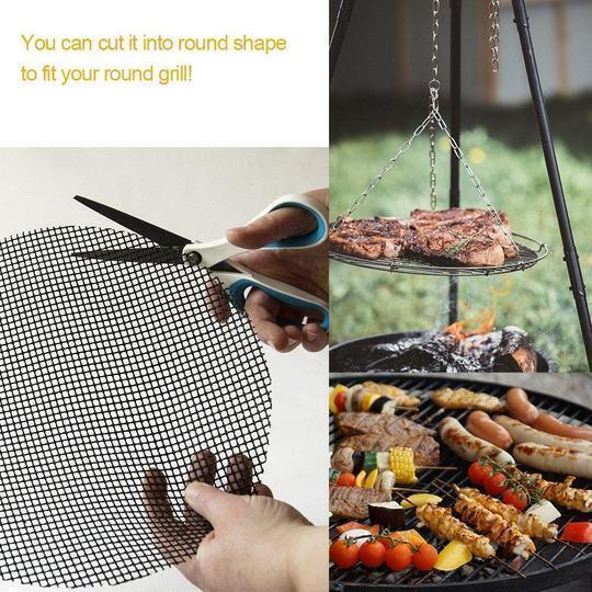 (🔥Last Day Promotion-60%OFF)Non-stick BBQ Grill Mesh Mat(BUY 2 GET 1 FREE)