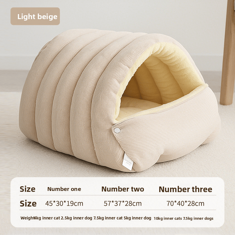 🎁TikTok Last Day Sale - 70% OFF🐈Removable and Washable Winter Closed-off Cat Bed💝