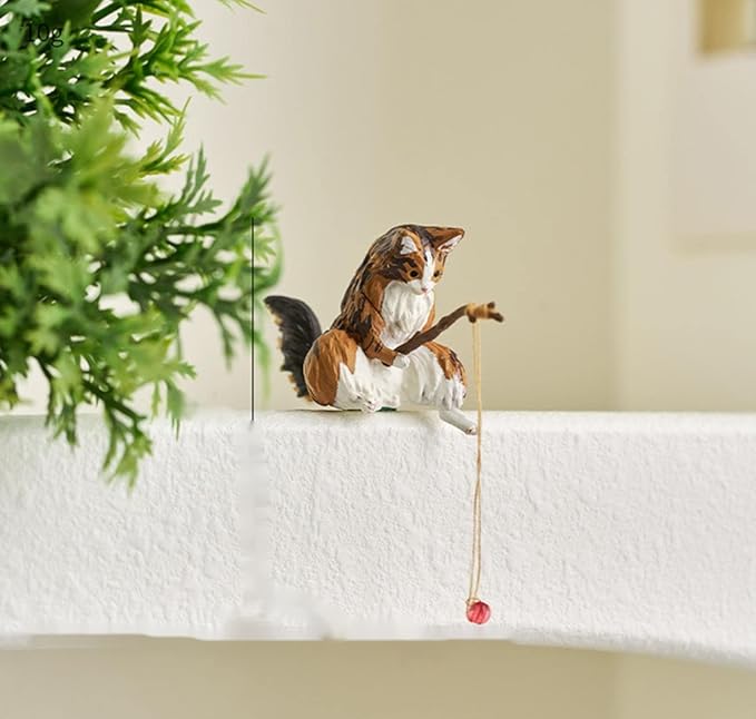 🔥Handmade Miniature Fishing Cat Figurines - Buy 4 Get Extra 20% OFF