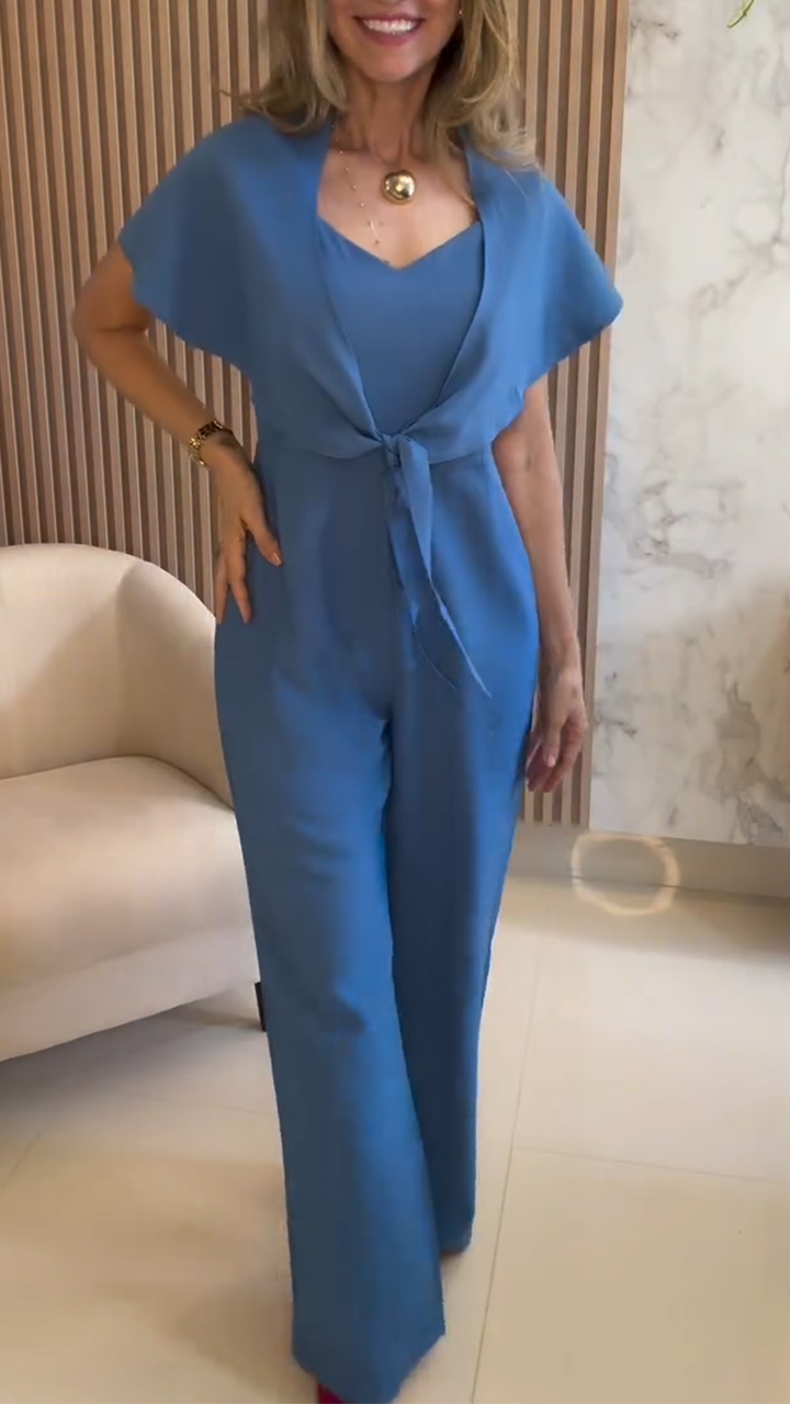 Women's V-neck Sleeveless Jumpsuit Casual Suit