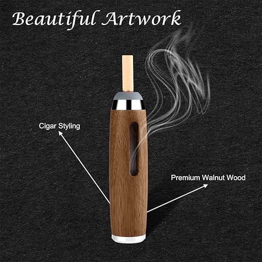 🔥LAST DAY 49% OFF Car Ashtray Portable Handheld Walnut Mini Smokeless Ashtray