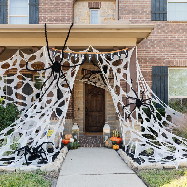 🎃🕷 Giant Stretchy Netting Spider Web Halloween Decorations