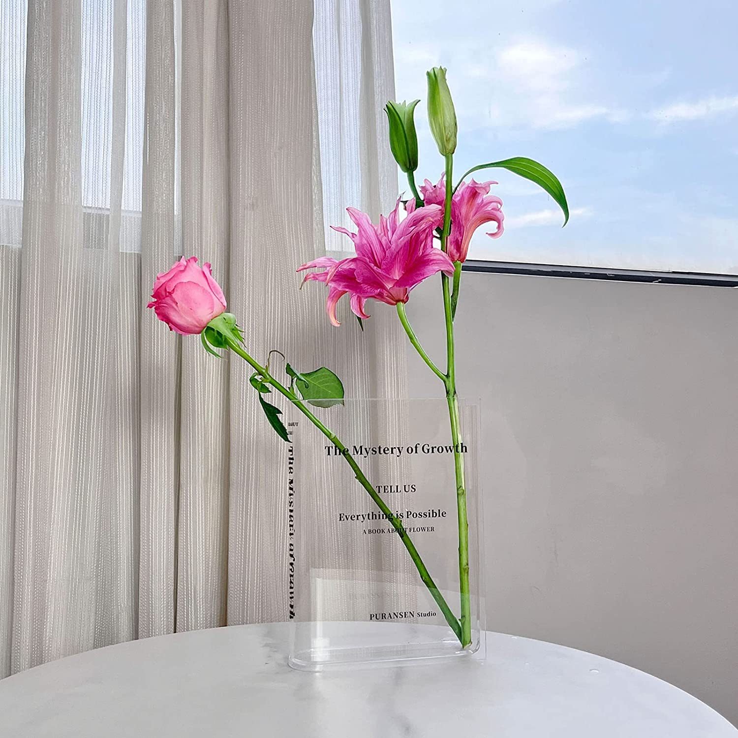 🔥Last Day Promotion 50% OFF - 🔥Acrylic Book Vase for Flowers(BUY 2 FREE SHIPPING NOW)