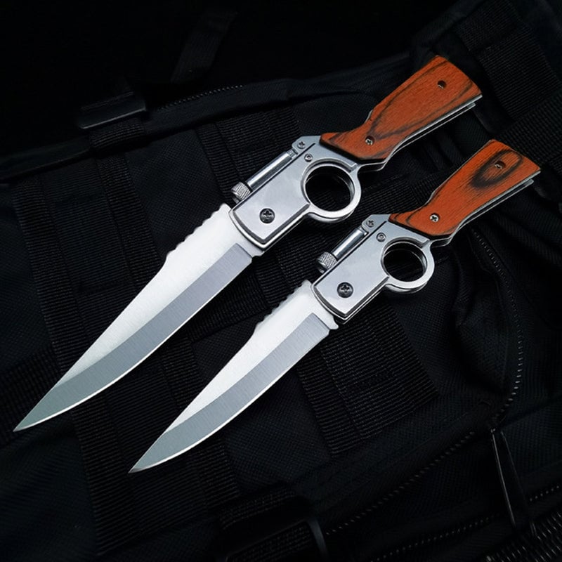 100% Stainless Steel Pocket Knife •
