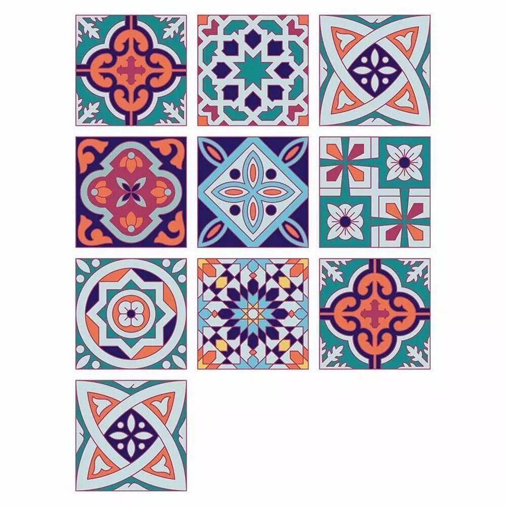 (🎅EARLY XMAS SALE-50% OFF) 🔥3D visual art geometric tile decals(9 PCS)