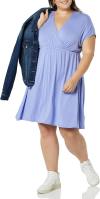 Amazon Essentials Women's Surplice Dress (Available in Plus Size)