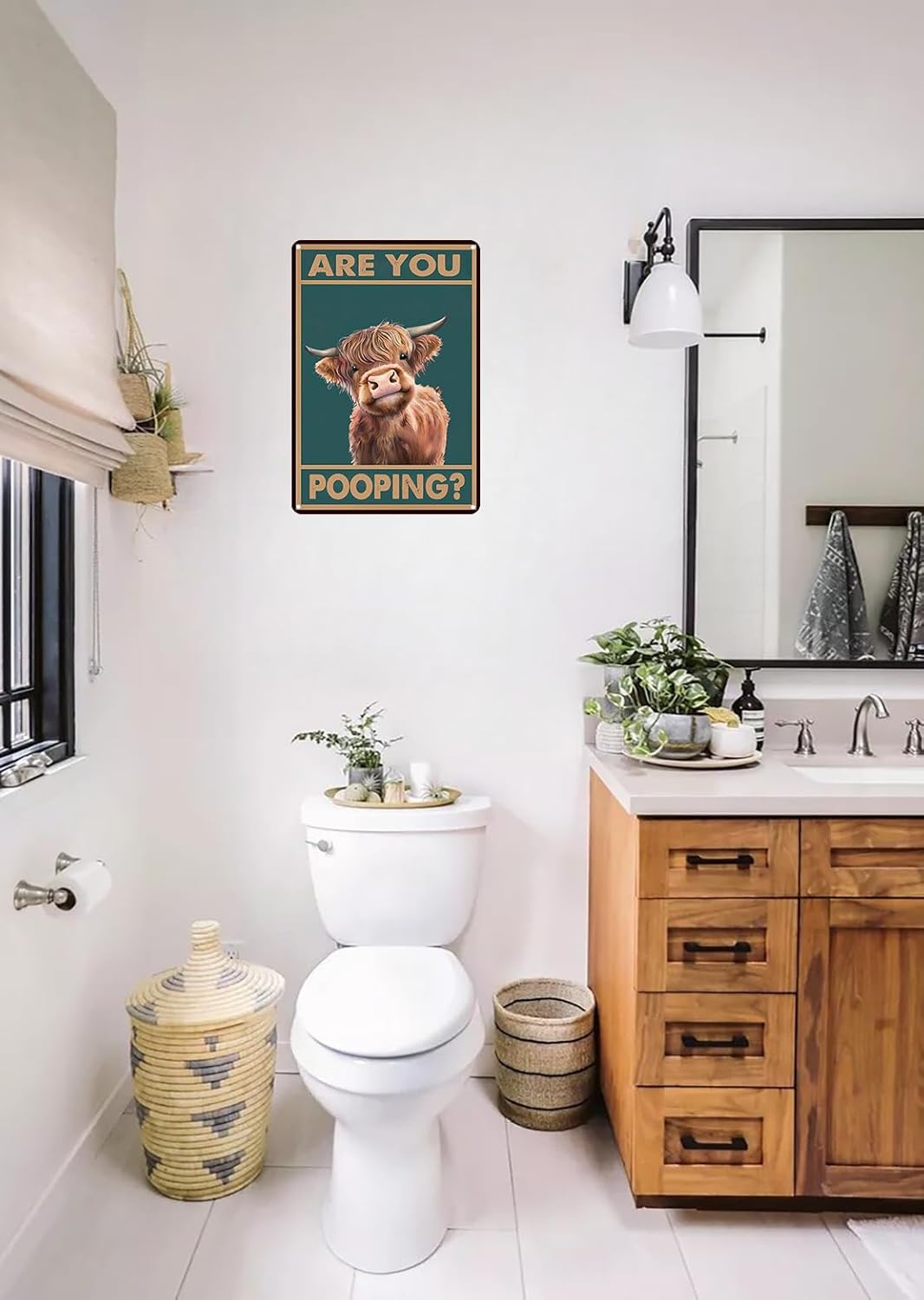 Funny 'Are You Pooping?' Bathroom Wall Decor