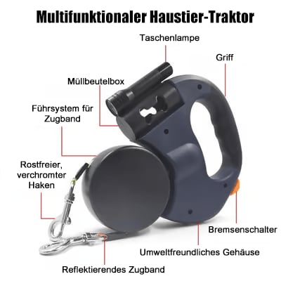 🔥Letzter Tag 50% RABATT-Ausziehbare Doppelleine für Hunde mit LED-Licht