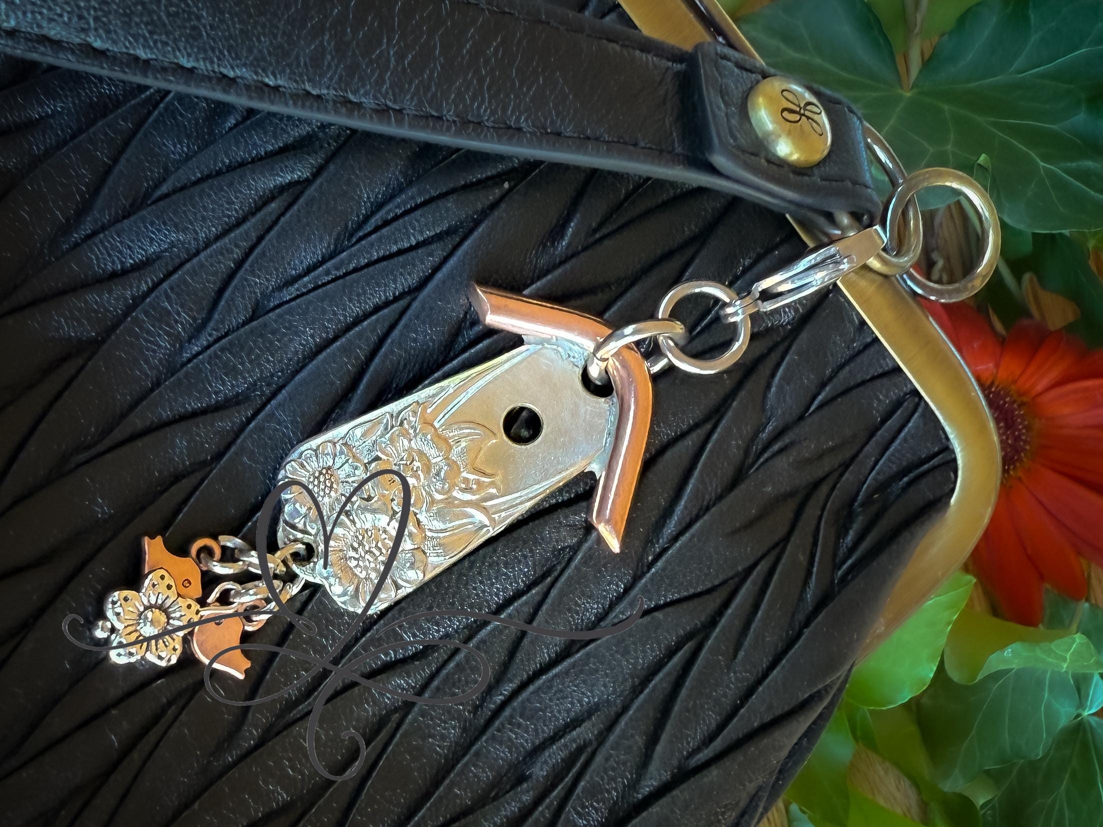 The 1950’s Little “April” Birdhouse Necklace or Purse Charm • Made From Authentic Silver-Plated, Vintage Silverware