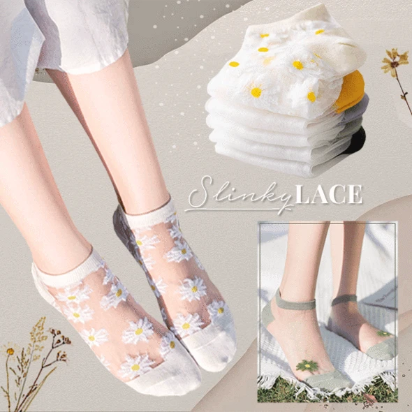 (🌈NEW YEAR SALE - 50% OFF)2022 New Style Translucent Daisy Socks
