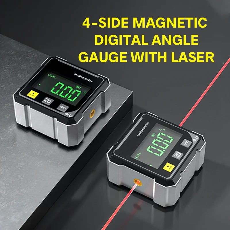 🎁Last Day Sale - 70% OFF🎉4-Side Magnetic Digital Angle Gauge with Laser
