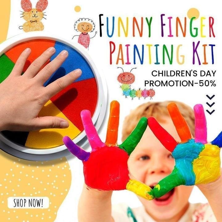 (🌲Early Christmas Sale- 50% OFF) Fun Finger Painting Kit