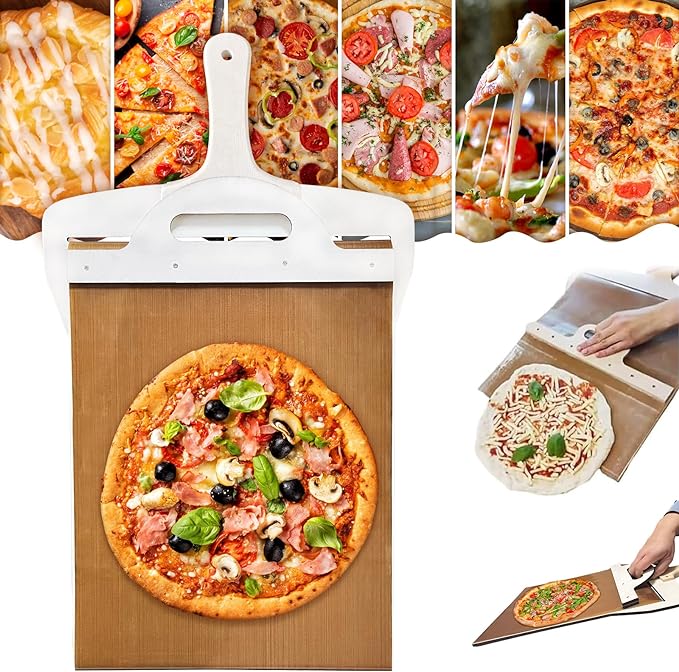 🔥Early Valentine's Day 50% OFF-  🍕Sliding Pizza Peel for Super Easy Transfer Pizza Dough (Buy 2 Free Shipping)