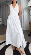 Women's V-neck Stitching Elegant Dress