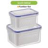 💖Letzter Tag 49% Rabatt🔥Transparente Aufbewahrungsbox mit Abtropfsieb💧