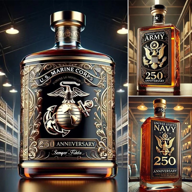 🔥Limited Edition🎁250th Anniversary U.S. Military Commemorative Bottle
