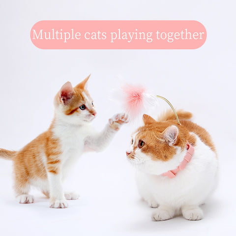 (🔥Hot Sale NOW--79%OFF)Feather Collar Funny Cat Toy