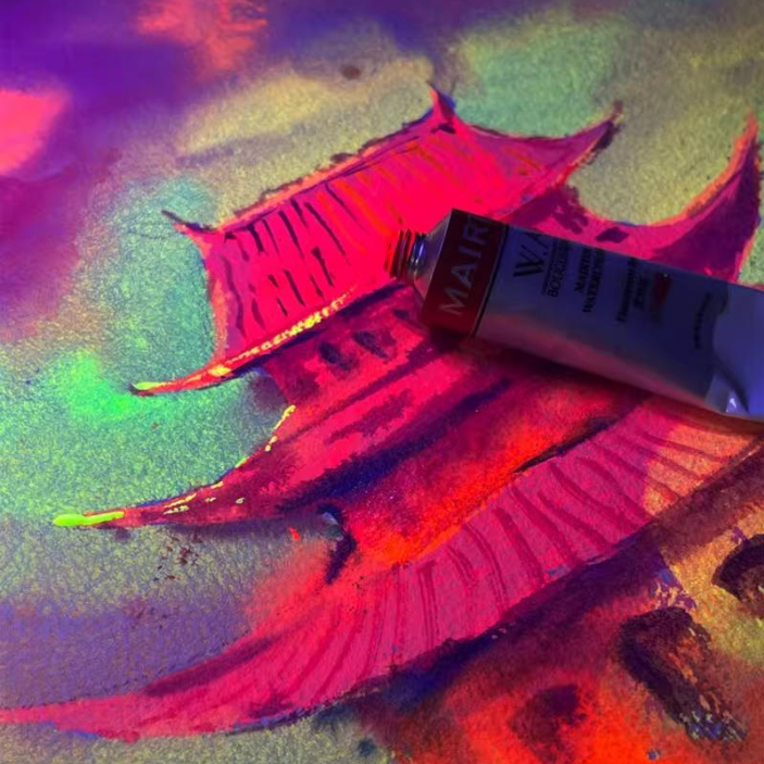 🔥2025 Hot Sale✨🎨12 Colors Fluorescent Watercolor Paint