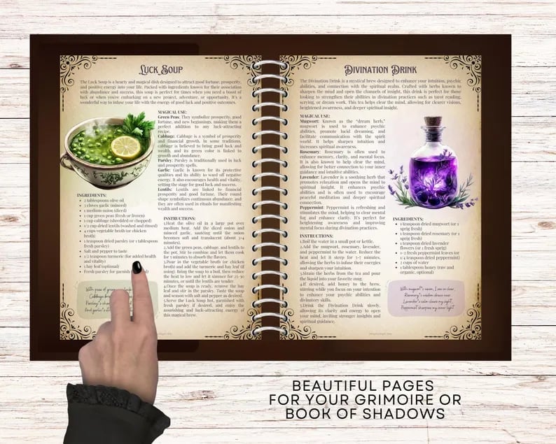 🎁TikTok Last Day Sale - 70% OFF👻🍲WITCH'S STEW & BREWS Decipes：50 Enchanted Recipes for Body and Soul💫