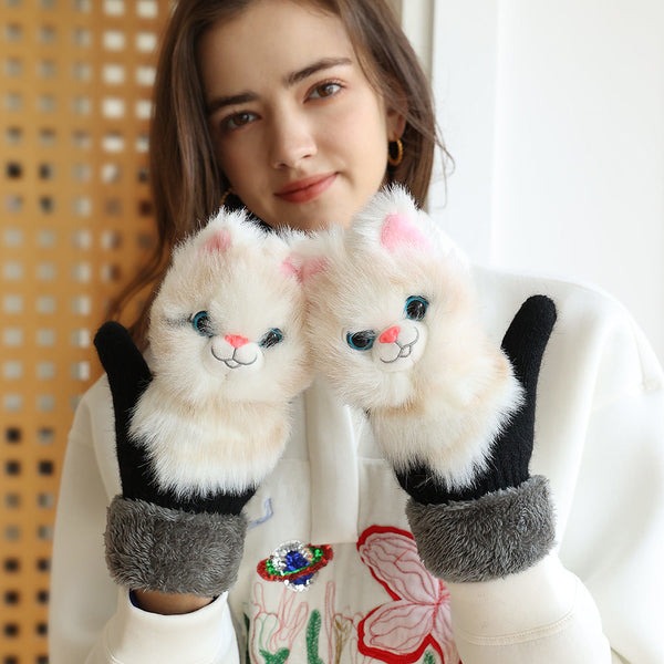 🧤Hand knitted cute animal gloves