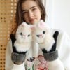 🧤Hand knitted cute animal gloves