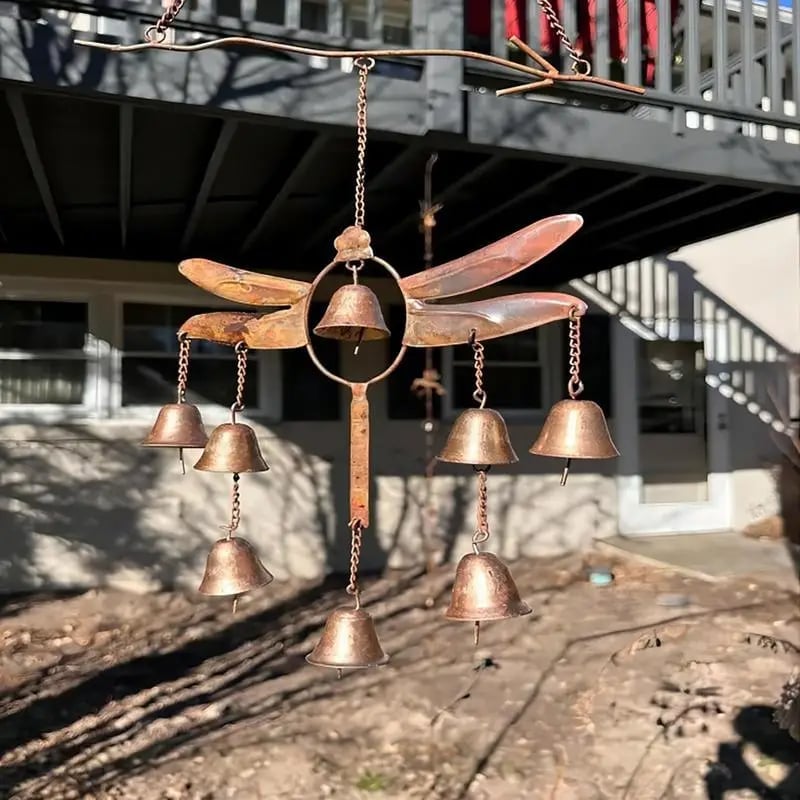 100% Handmade Dragonfly With Bells Wind Chime(𝐂𝐡𝐚𝐝 𝐒𝐦𝐢𝐭𝐡 𝐇𝐚𝐧𝐝𝐦𝐚𝐝𝐞®) - Buy 2 Free Shipping