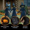 🔥Limited time offer 49%👍3 Pcs LED Halloween Black Witches with Hats Stakes,🎁Halloween Gift
