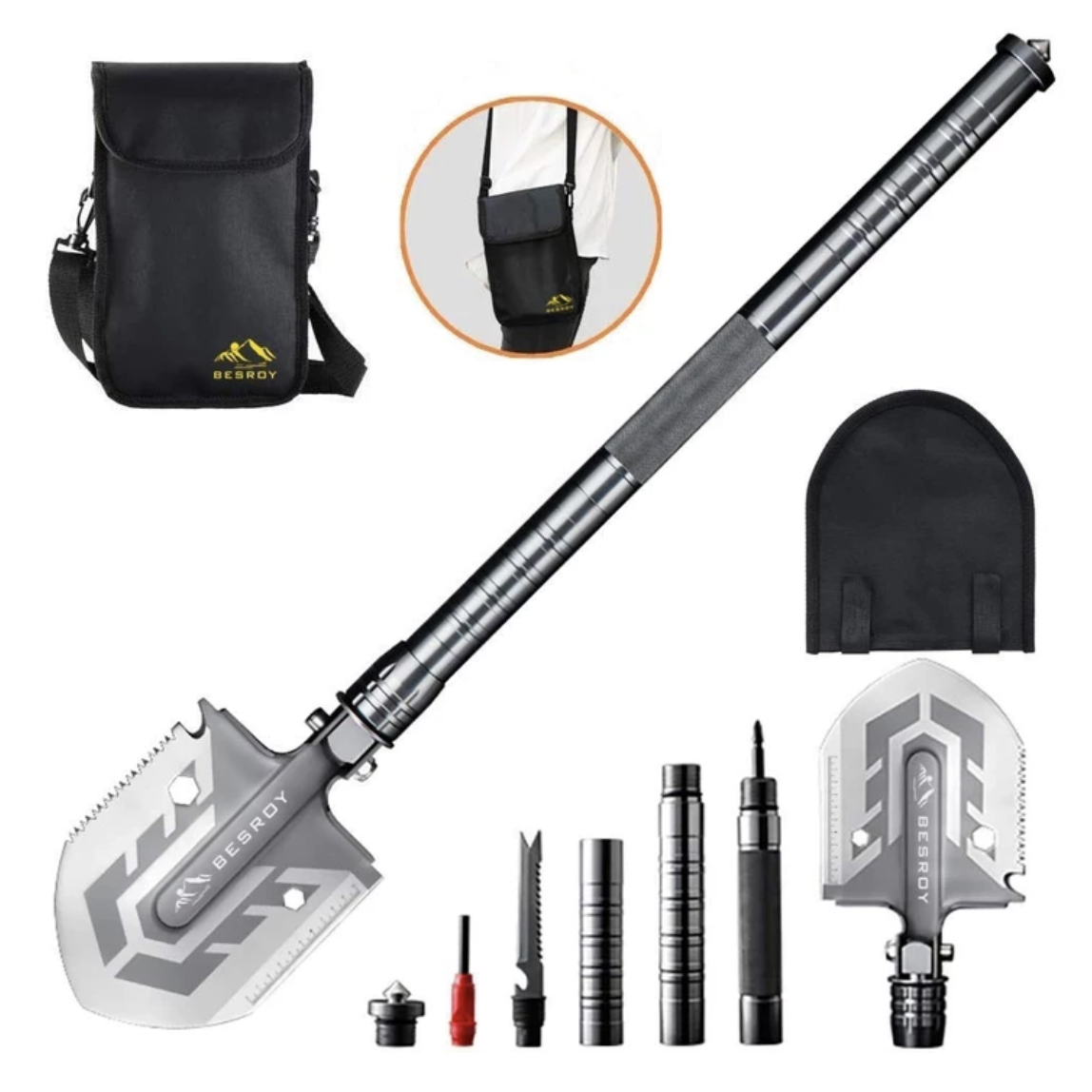 💝2023 Father's Day Save 48% OFF🎁Portable Military Folding Shovel with Multi-Tools