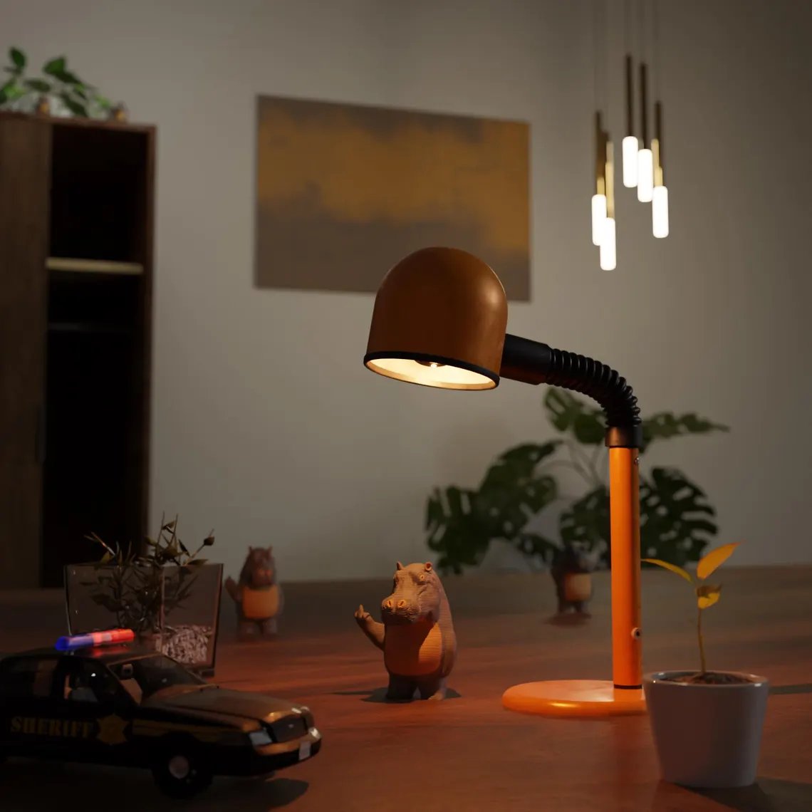 Middle Finger Animal Statue - Funny Desk Decor