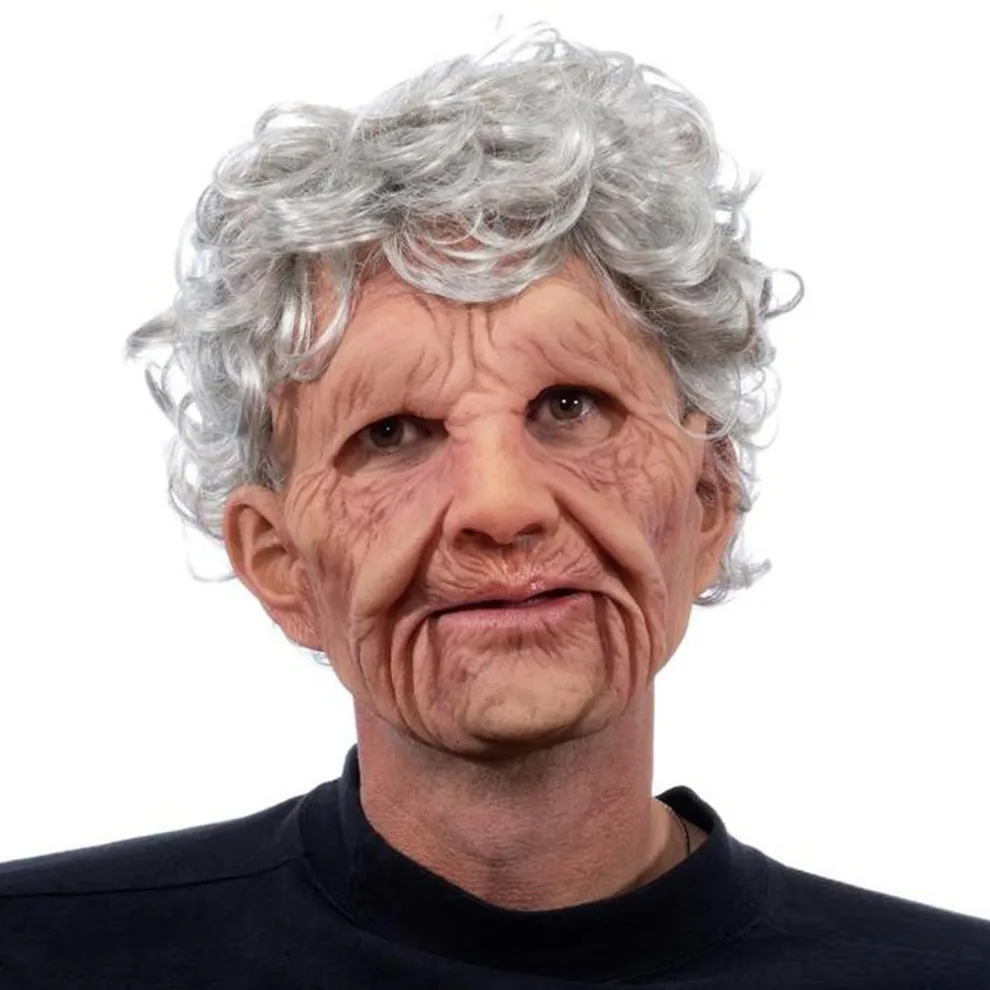 🔥Last Day Promotion 75% OFF - Masquerade Realistic Headgear Cosplay Party Latex Elderly Mask