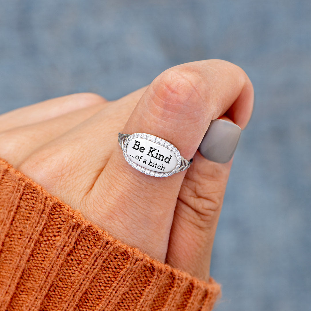 💓2024-New Year Hot Sale🎁 BE KIND...OF A BI♥CH Signature Ring