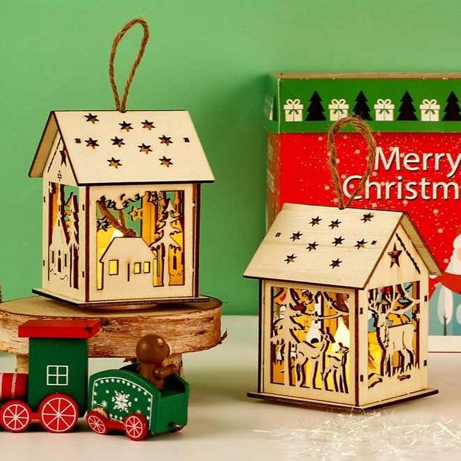 🎄Ealy Christmas Sale 49% OFF✨Christmas LED Wood House Ornaments Eco-friendly Glowing