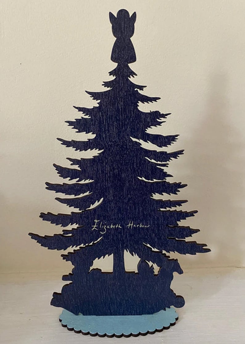 🎅🎄Christmas Tree - wooden mantle ornament