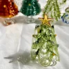 Handmade Glass Christmas Tree Statue, Green Glass Tree Decoration, Festive Christmas Tree, Christmas Sculpture Decoration, Christmas Gifts