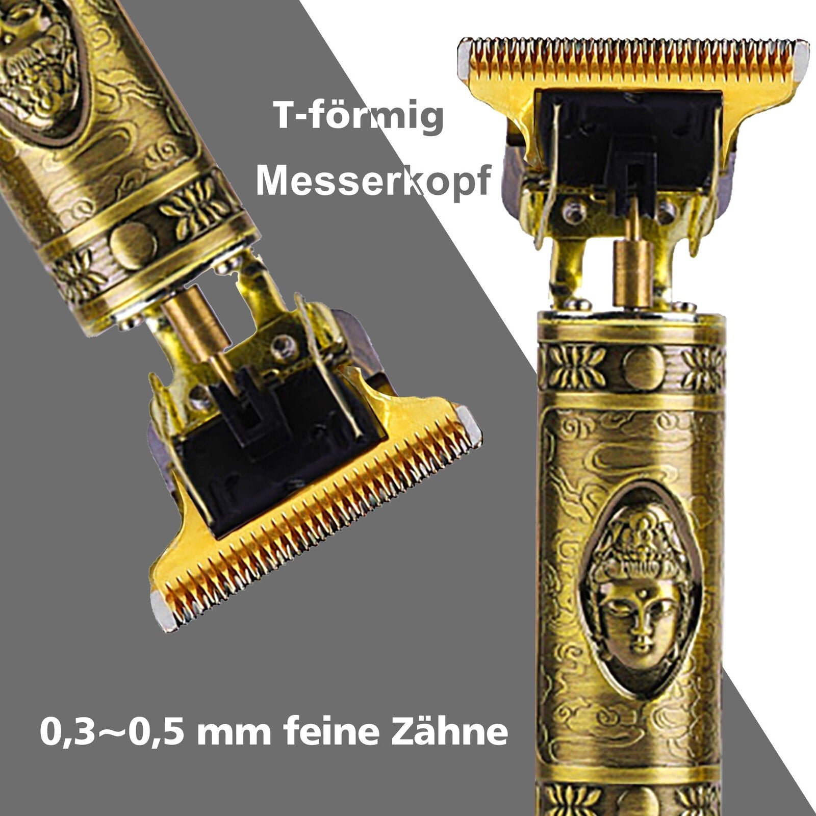 🔥🪒 Vintage Ölkopf Farbverlauf Gravur elektrischen Haarschneider