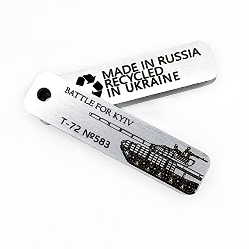 Keychain Made from Downed Russian Combat Tank T72 from Battlefield of Ukraine (BUY 2 SAVE 10% & FREE SHIPPING)