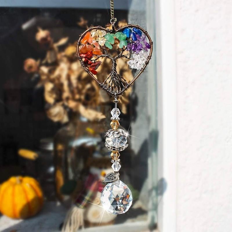 🔥Last Day Sale - 60% OFF🎁Crystal Wind Chime Tree Of Life Suncatcher⚡Buy 2 Get Free Shipping