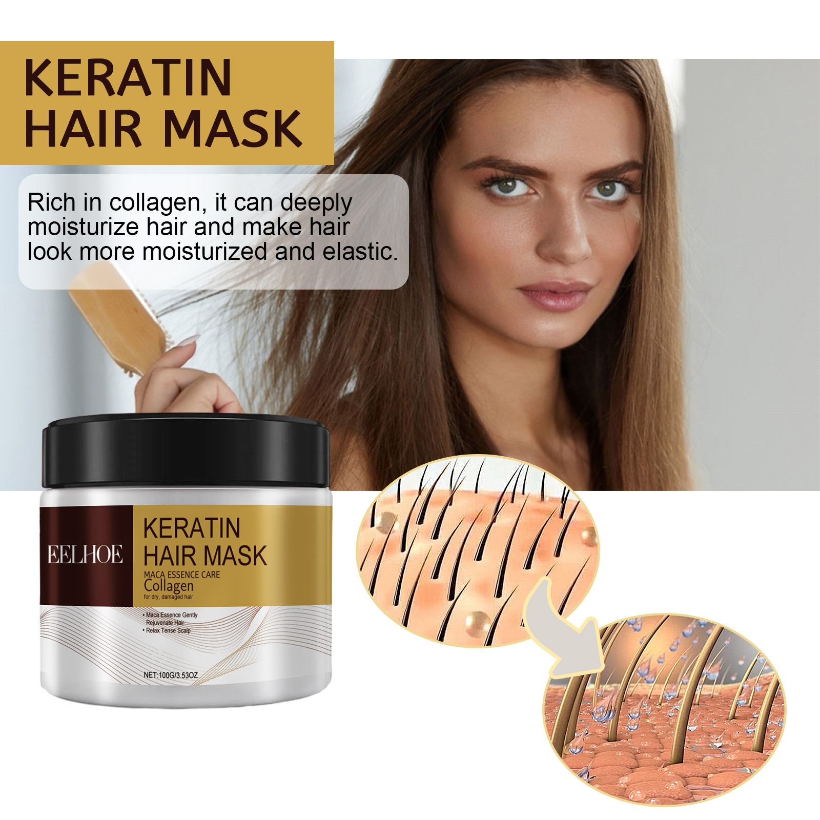 🔥Last Day Sale - 50% OFF🎁EELHOE Repairing & Moisturizing Hair Mask