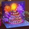 🎂✨ Feuerwerk Pop Up Kuchen Licht und Musik Alles Gute zum Geburtstag Karte