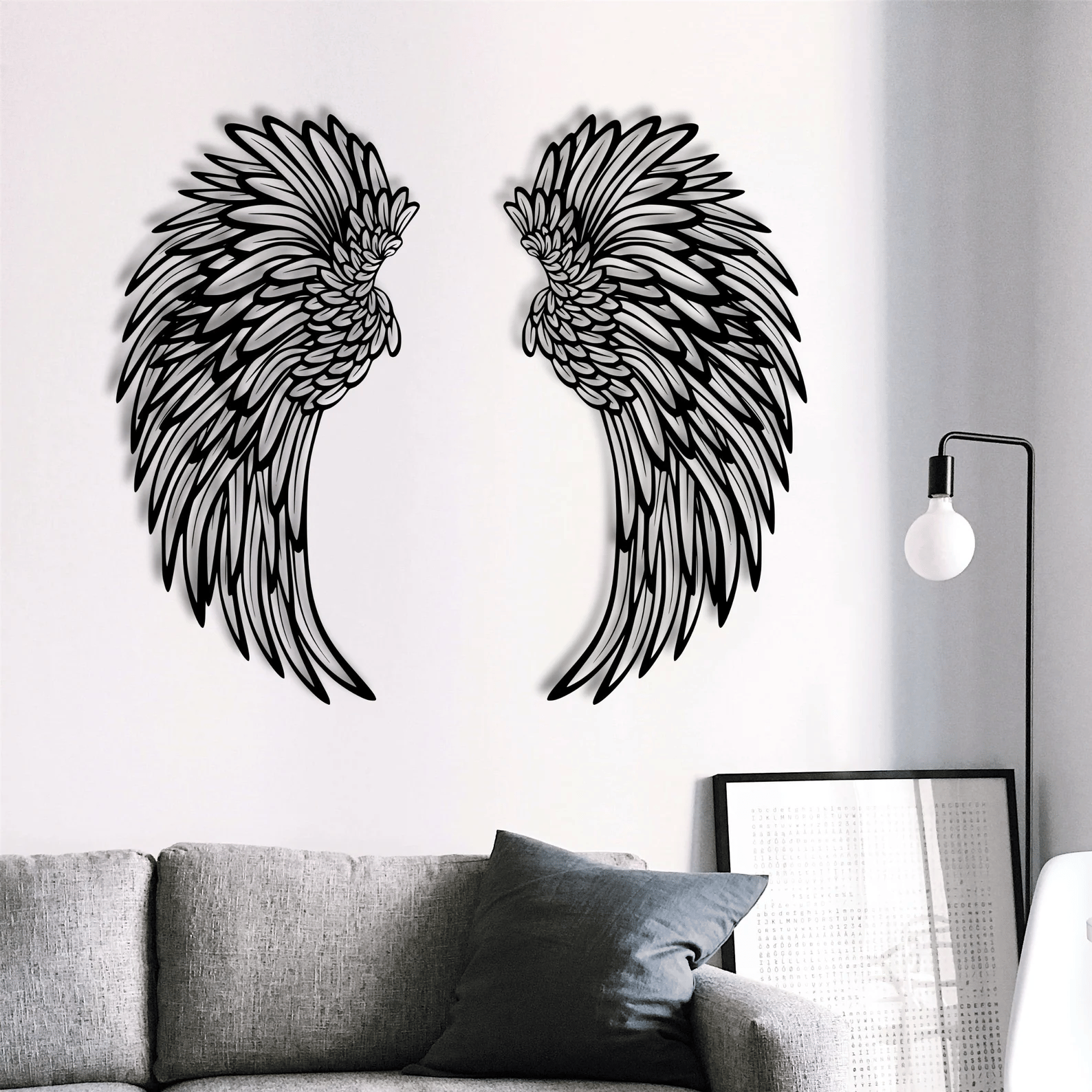 🔥ANGEL WINGS METAL WALL ART WITH LED LIGHTS🎁GIFT TO HER