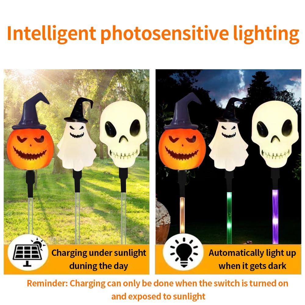 🔥Last Day Promotion 50% OFF🔥6-Pack LED Solar Halloween Ground Lights