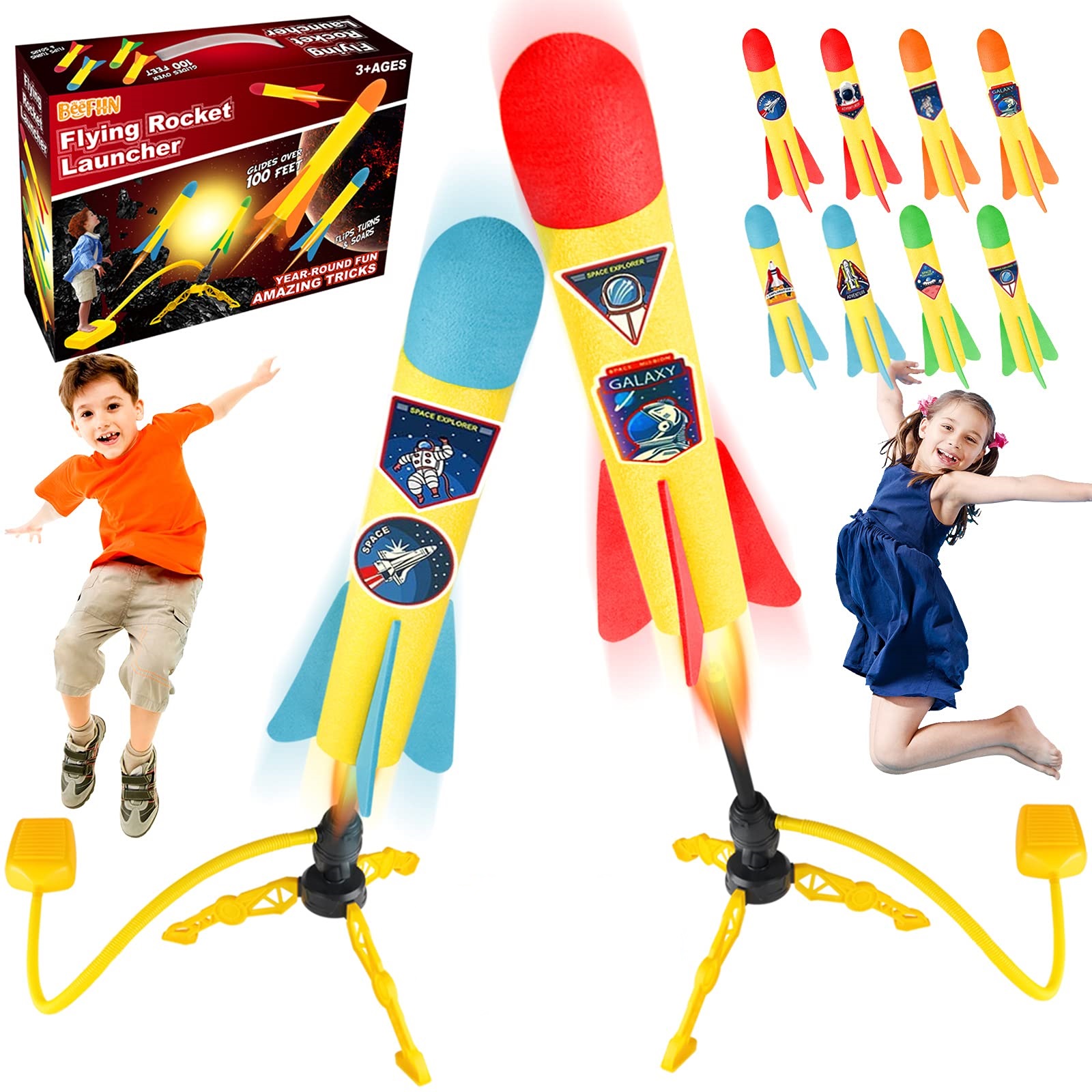 (🔥Black Friday & Cyber Monday Deals - 49% OFF🔥) Stomp Rocket Launcher, Buy 2 Get 1 Free (3 Sets)