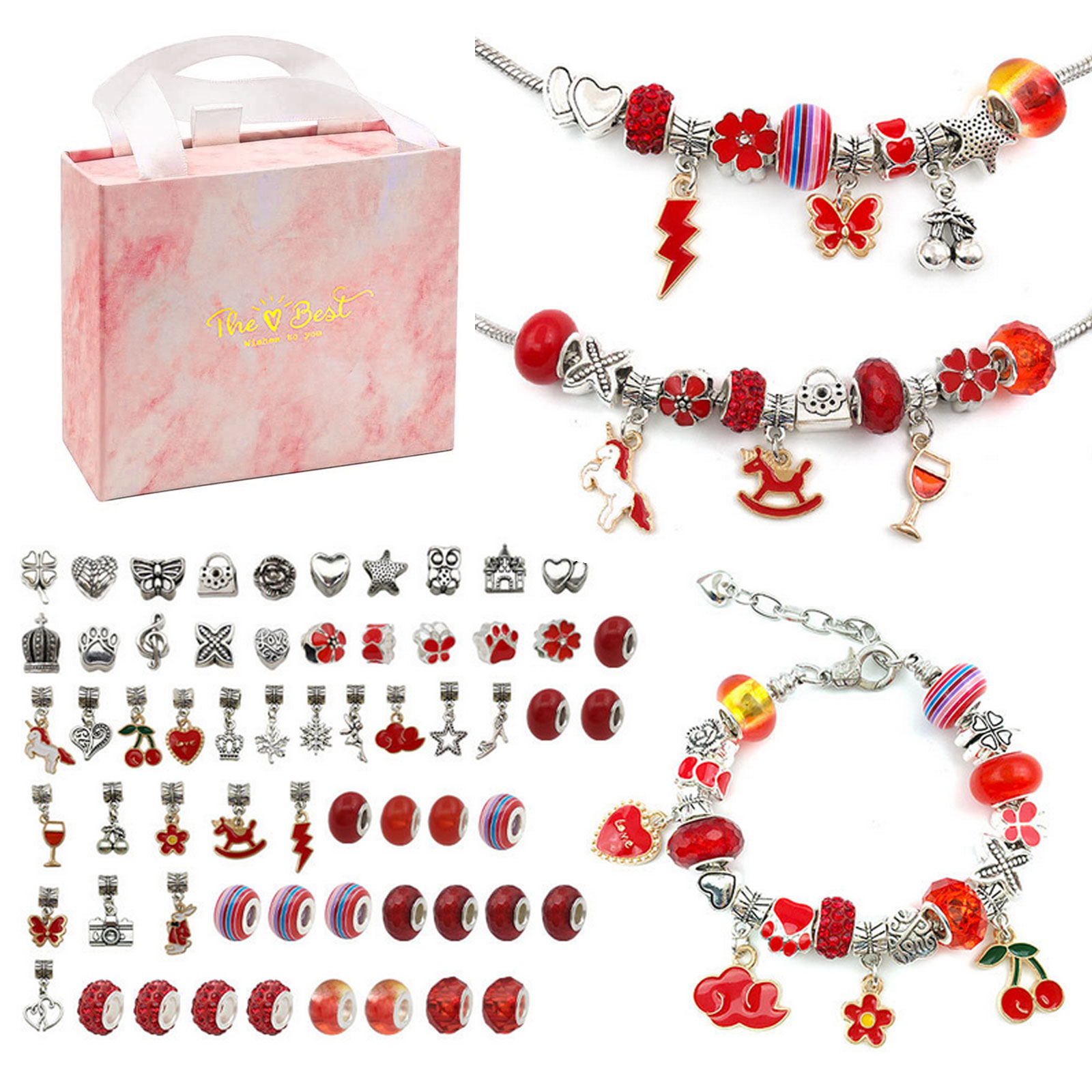 (🔥LAST DAY PROMOTION - SAVE 49% OFF) Charm Bracelet Jewerly Making Kit-BUY 2 FREE SHIPPING