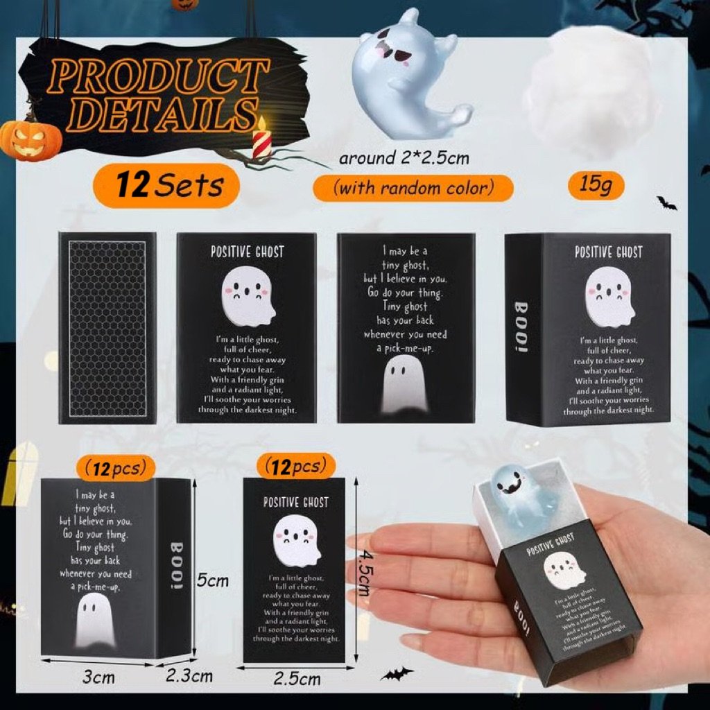 ⏰LAST DAY SALE 50% OFF🔥Glow in the Dark Mini Ghost Figures with Box