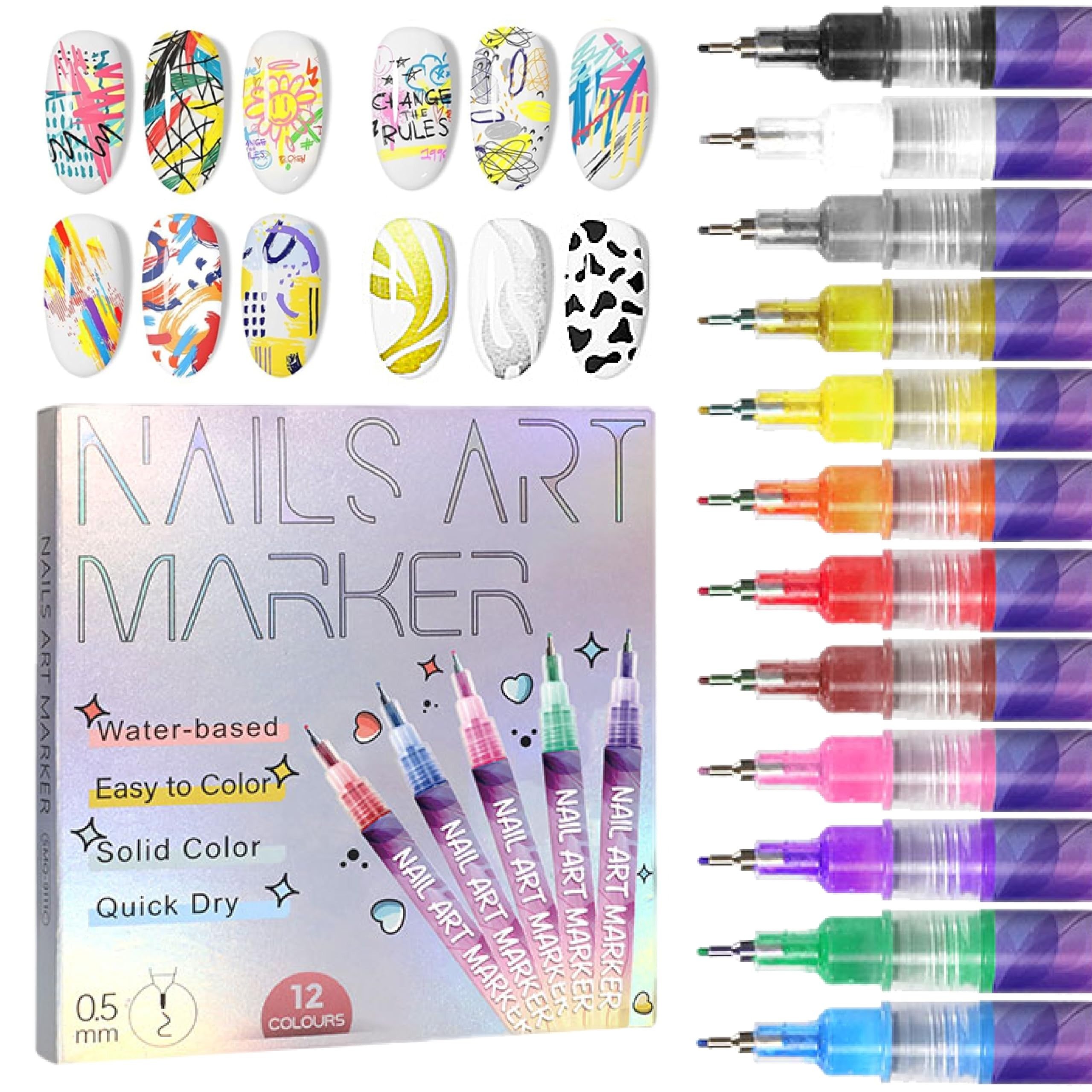 🎁TikTok Last Day Sale - 70% OFF🎉12 Colors Nail Art Pens Set🎨