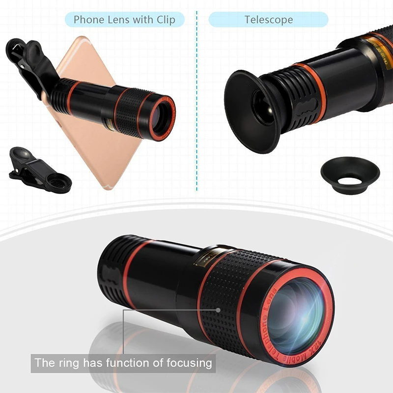 (💥New Year Promotion💥-50% OFF)12X Phone Camera Lens Kit--Suitable for all mobile phones