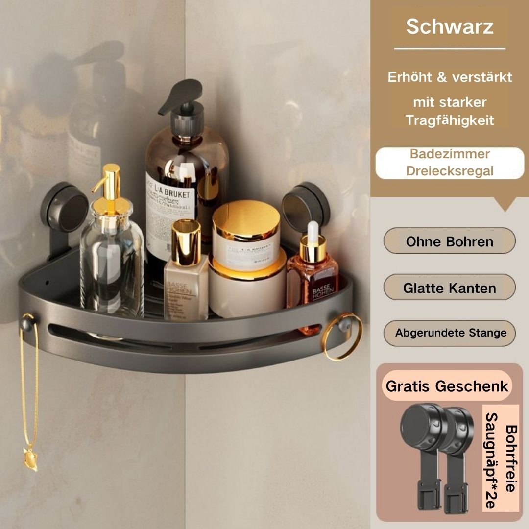 🔥Kaufe 3 Erhalte 1🚿Dreiecksregal fürs Badezimmer(Bohrfreie Saugnäpfe)