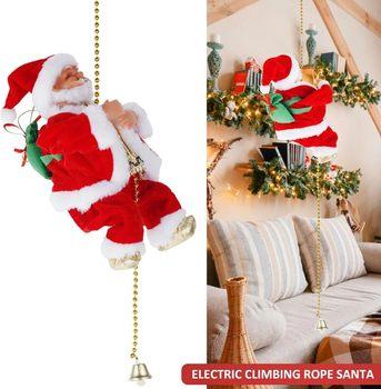 (🔥2023 BEST GIFT TO FAMILY🔥)Electric Climbing Santa Claus Musical Toys