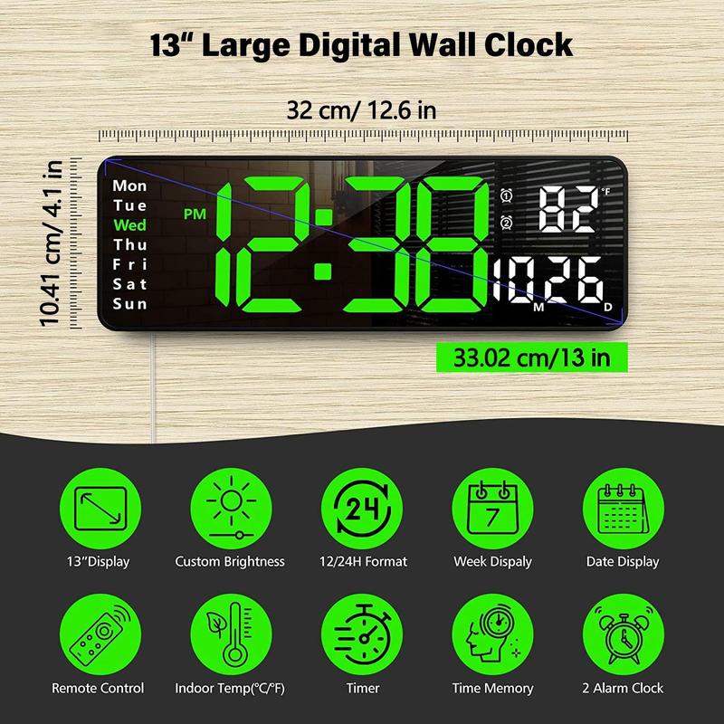🔥HOT SALE 70% OFF🔥2024 Upgraded Digital Wall Clock Large Display